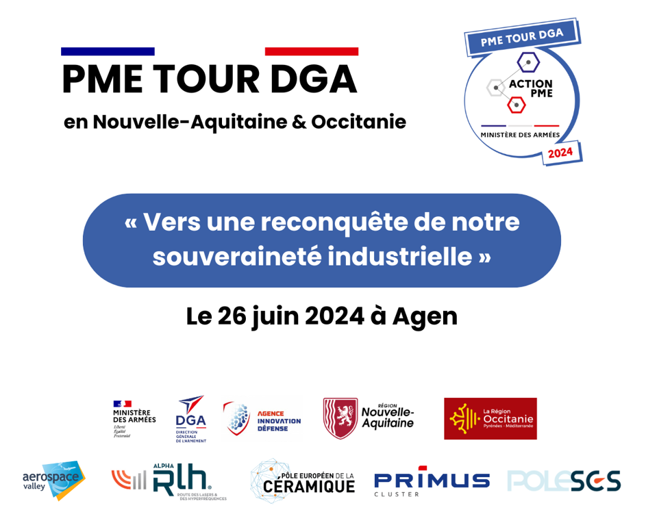 Évènement PME TOUR DGA en Nouvelle-Aquitaine et Occitanie 2024