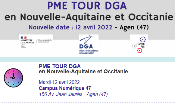 Évènement PME TOUR DGA en Nouvelle-Aquitaine et Occitanie